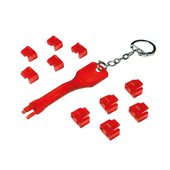 Lock RJ 45 red doors 10 locks and 1 key - Logilink IPW-KEYRJ- 10 LK