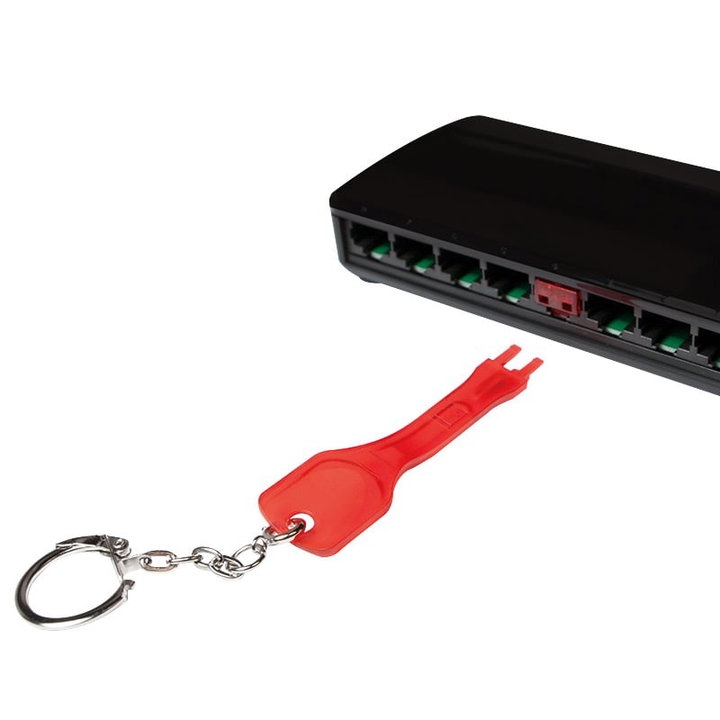 Lock RJ 45 red doors 10 locks and 1 key - Logilink IPW-KEYRJ- 10 LK