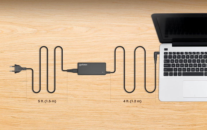 Universal AC charger for 65 W laptop - Manhattan IPW-NTS- 962