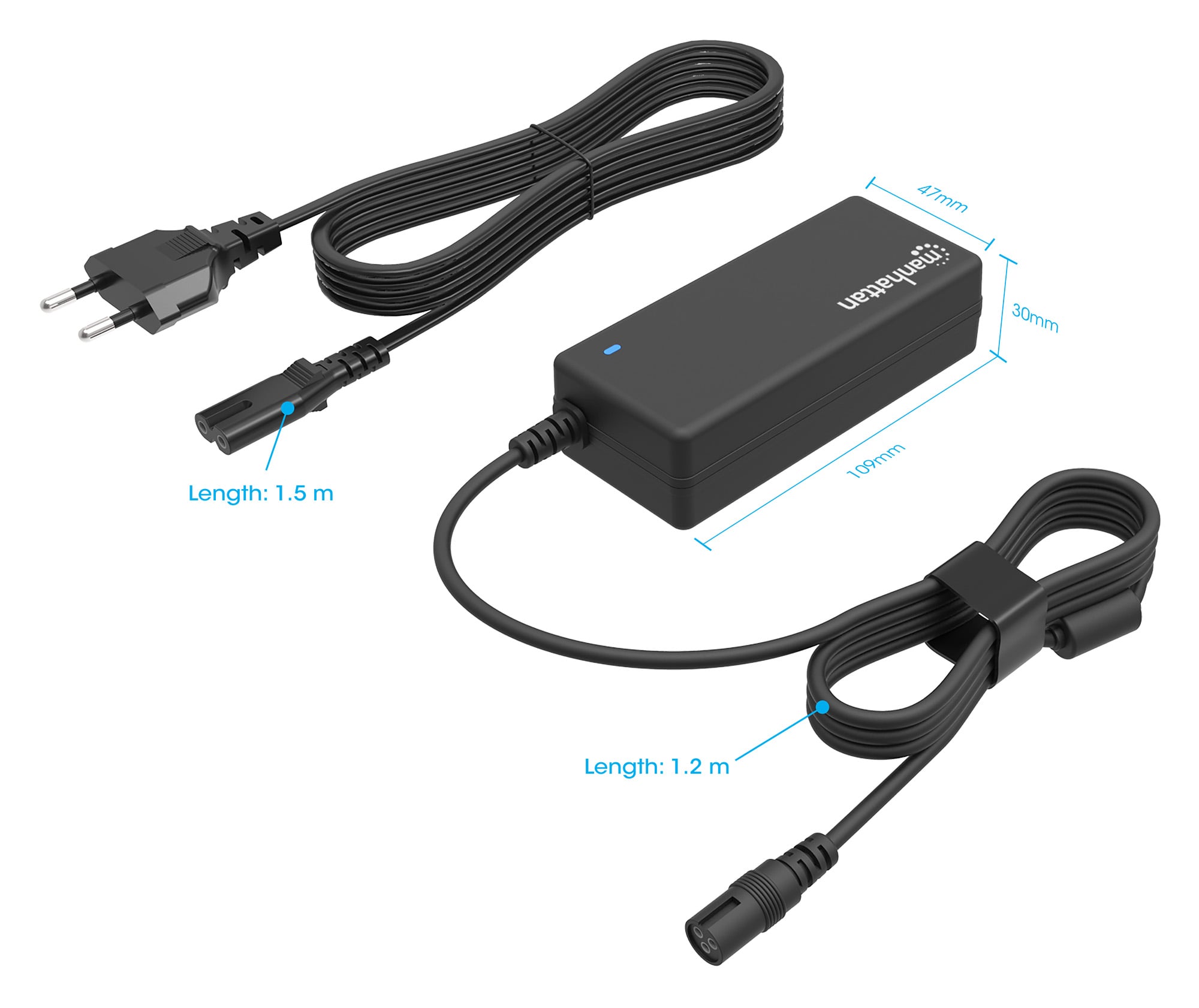 Caricatore universale AC per laptop 65W - Manhattan IPW-NTS-962