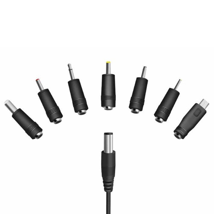 Alimentatore Universale Regolabile 3V-12V con 7 Spine DC, Nero - Logilink IPW-NTS2000-7T