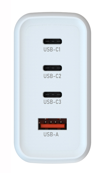 GAN 140 W 3 x USB-C + 1 x USB-A White - Techly IPW-PD 140 W-WH