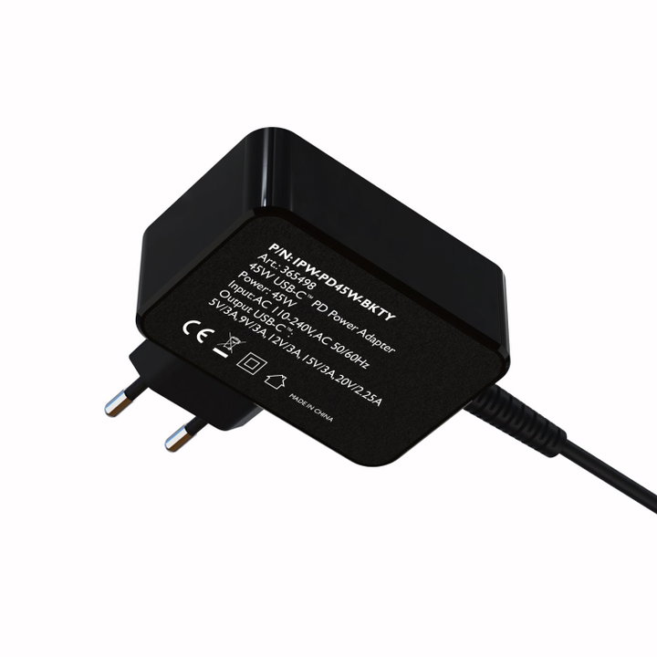 Alimentatore USB-C Power Delivery PD 3.0 45W - Techly IPW-PD45W-BKTY