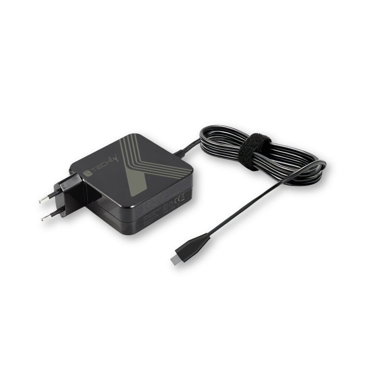 USB-C Power Delivery PD 3.0 65 W power supply for smartphones and notebooks - Techly IPW-PD 65 W-BK