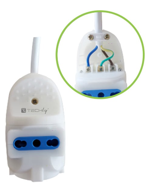 Multipresa Volante 1x 10/16A Schuko e 2x 10/16A Bipasso - Techly IPW-PR3UN-WT