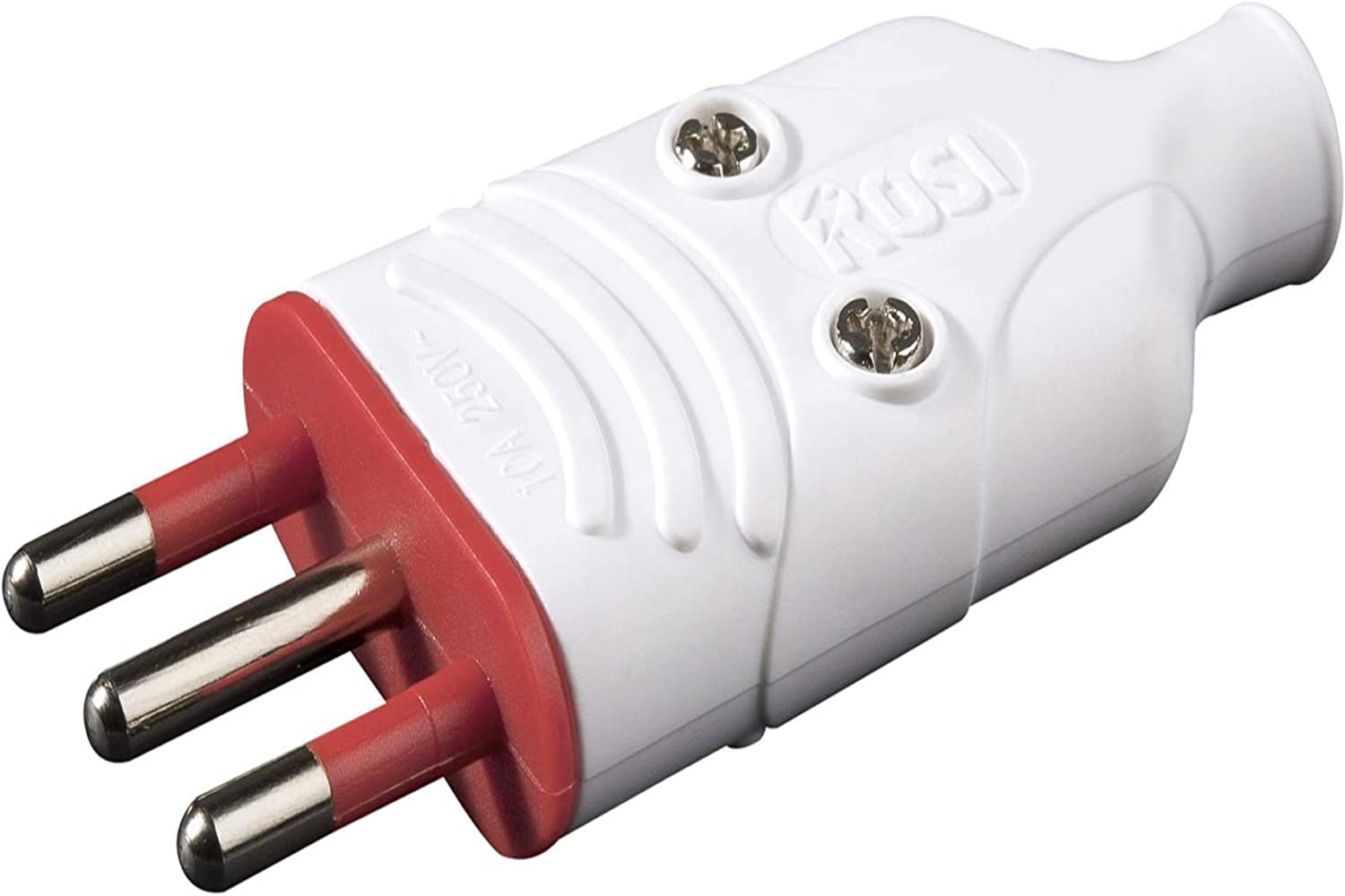 Spina Mobile in Gomma 16A 2P+T 250V Bianco - Rosi IPW-RUB-SP16W