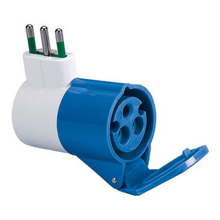 Industrial adapter from S 17 to 1 blue EEC socket - FME IPW-SP- 730