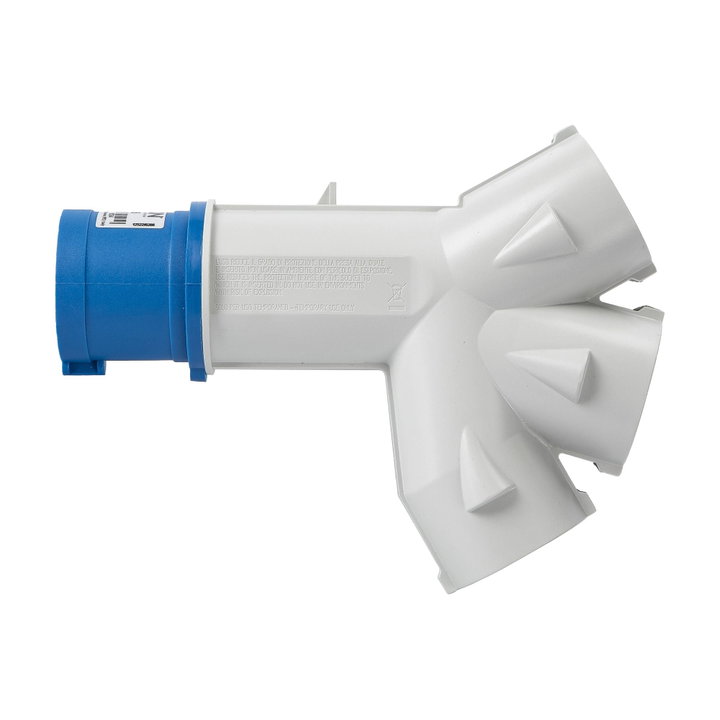 Adattatore Industriale Triplex da Spina Italiana 16A a 3 Prese Bipasso Schuko - FME IPW-SP-7309