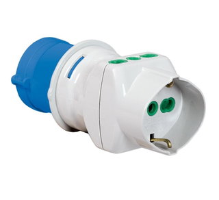 Industrial adapter with plug 2 P+T 16 A - FME IPW-SP- 739