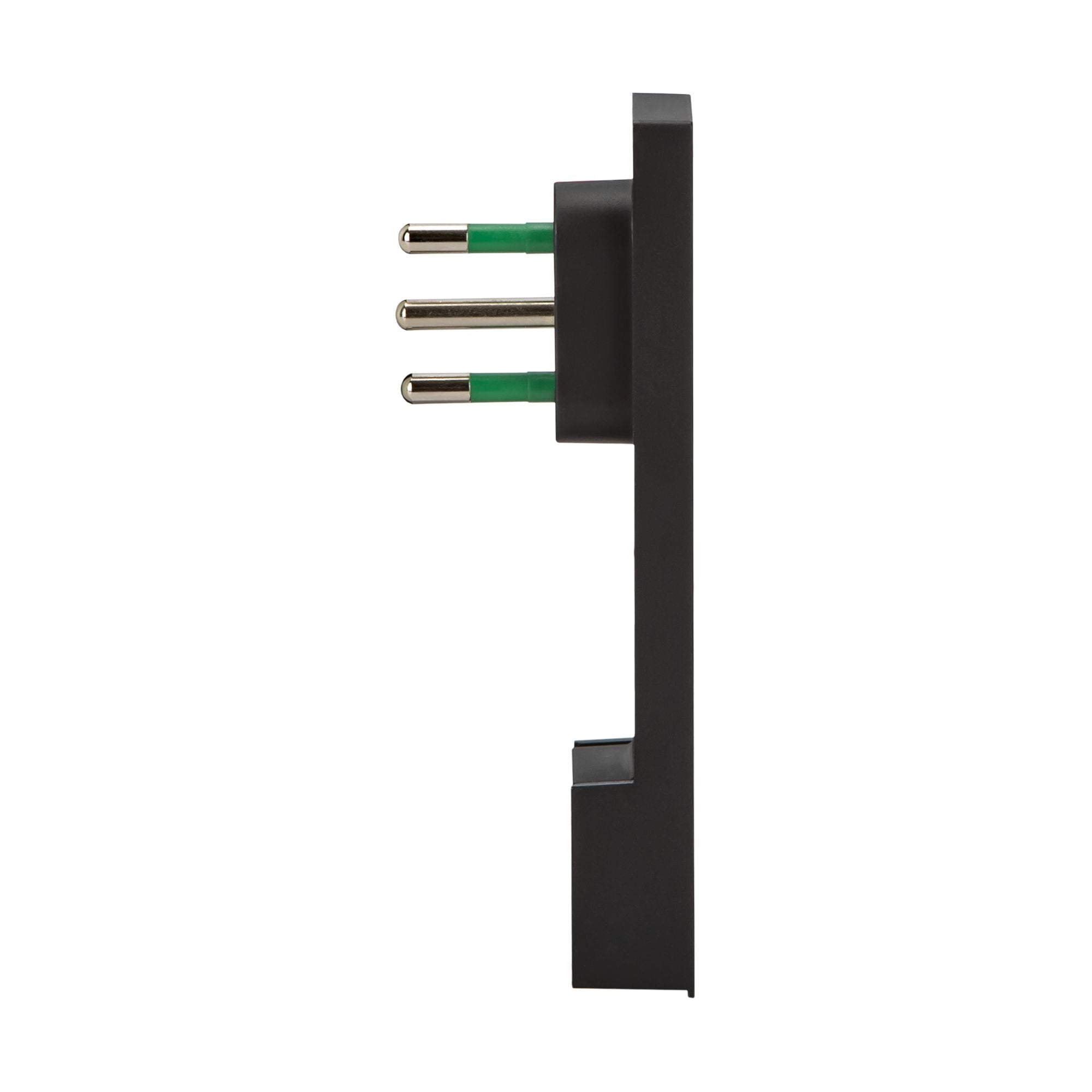 Italian Plug 10 A 2 P+T Space Saver Super Thin Disassembled Black Angle - FME IPW-SP 10 -CL 10 B