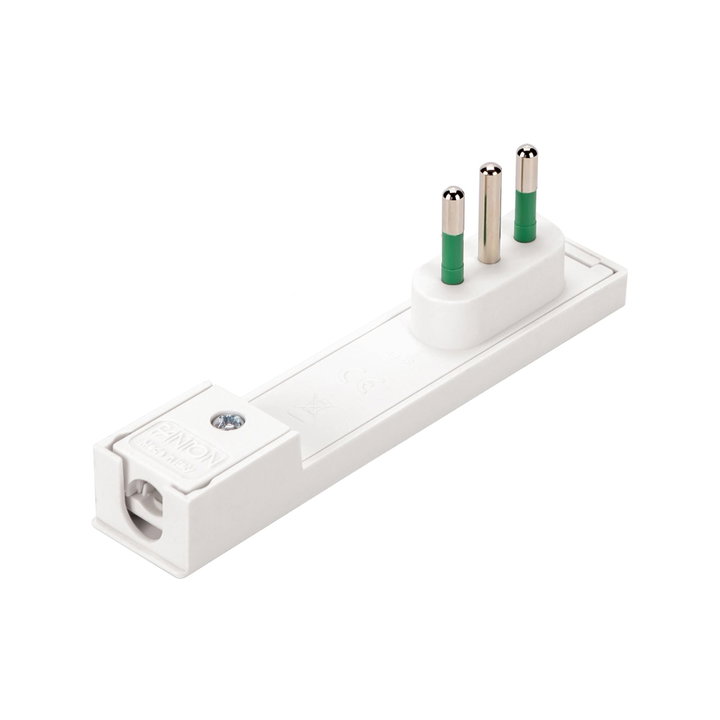 Spina Italiana 10A 2P+T Salvaspazio Super Sottile Smontabile Angolata Bianco - FME IPW-SP10-CL10W