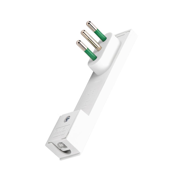Spina Italiana 10A 2P+T Salvaspazio Super Sottile Smontabile Angolata Bianco - FME IPW-SP10-CL10W