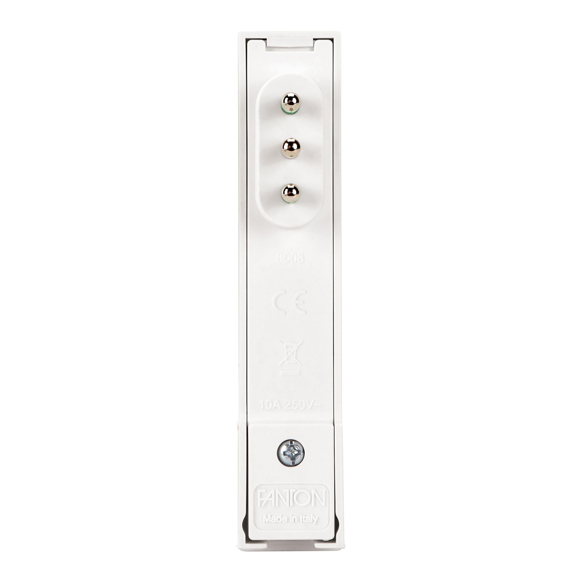 Plug 10 A 2 P+T Space saver Super Thin Demountable Angle White - FME IPW-SP 10 -CL 10 W
