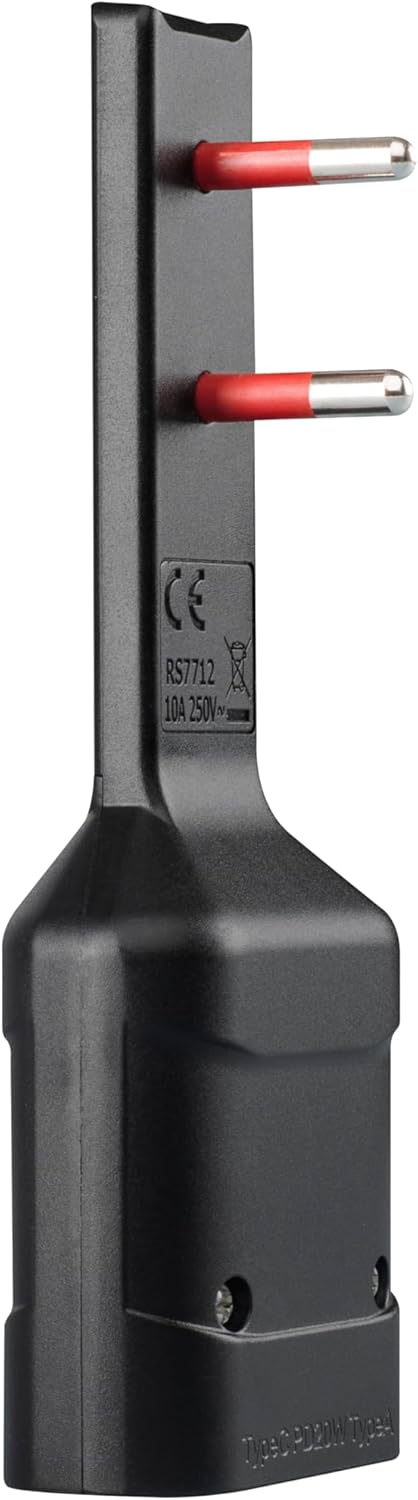 Plug USB-A and USB-C 2 P+T 250 V 10 A 20 W Nera - Rosi IPW-SP 10 -FLAB