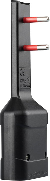 Spina Italiana Ultrapiatta USB-A e USB-C 2P+T 250V 10A 20W Nera - Rosi IPW-SP10-FLAB
