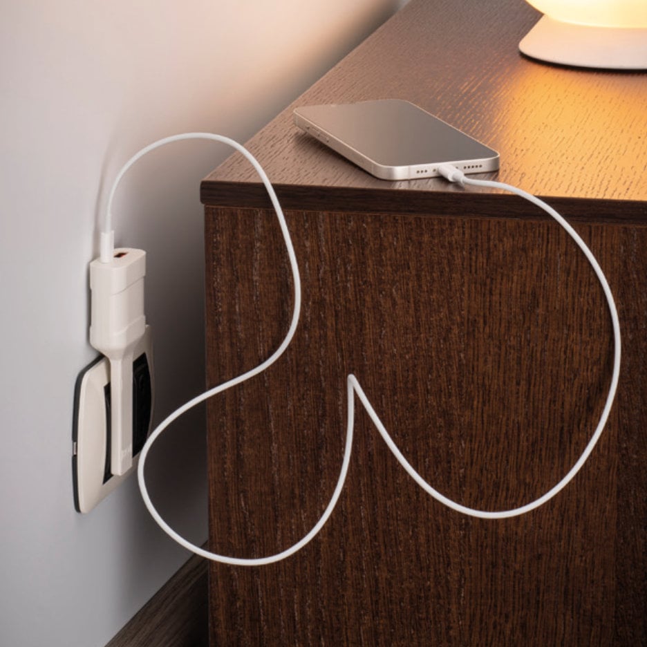 Plug USB-A and USB-C 2 P+T 250 V 10 A 20 W Bianca - Rosi IPW-SP 10 -FLACW