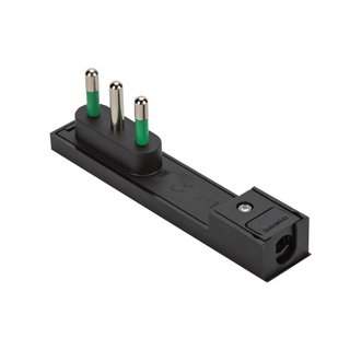 Spina Italiana 16A 2P+T Salvaspazio Super Sottile Smontabile Angolata Nero - FME IPW-SP16-CL16B