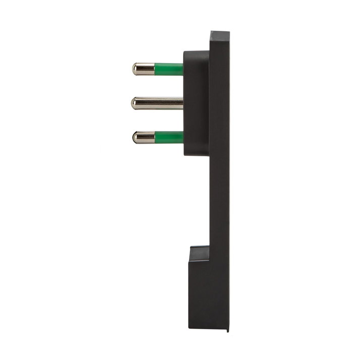 Spina Italiana 16A 2P+T Salvaspazio Super Sottile Smontabile Angolata Nero - FME IPW-SP16-CL16B