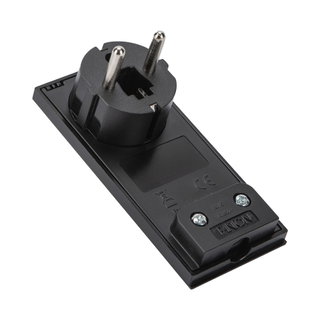 Spina Schuko 16A 2P+T Salvaspazio Super Sottile Smontabile Angolata Nero - FME IPW-SP16-CL16BS