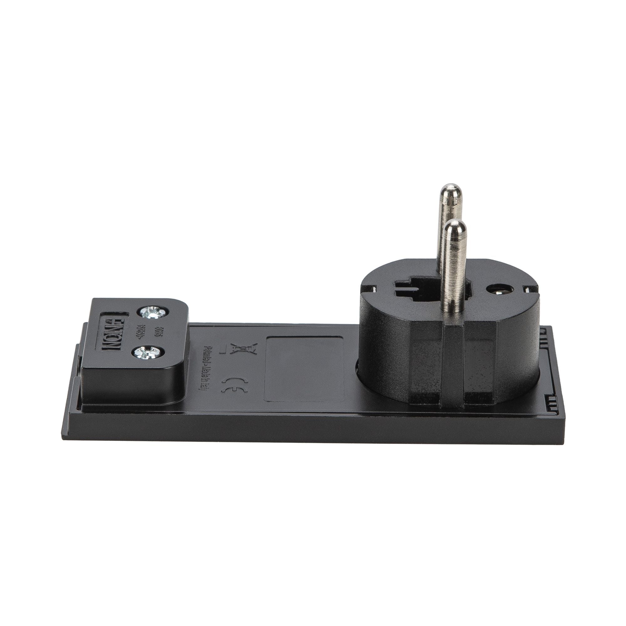 Schuko plug 16 A 2 P+T Space saver Super Thin Disassembled Black Angle - FME IPW-SP 16 -CL 16 BS