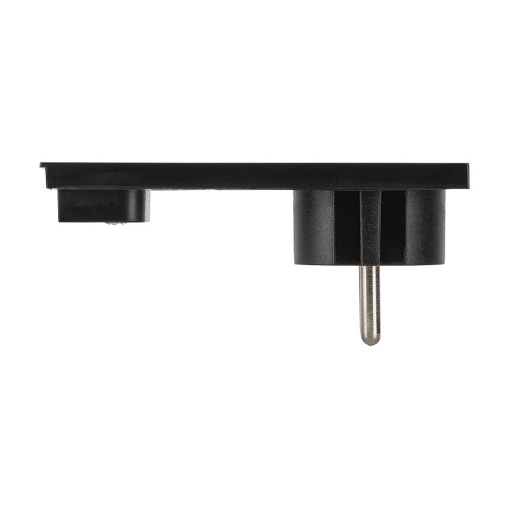 Spina Schuko 16A 2P+T Salvaspazio Super Sottile Smontabile Angolata Nero - FME IPW-SP16-CL16BS