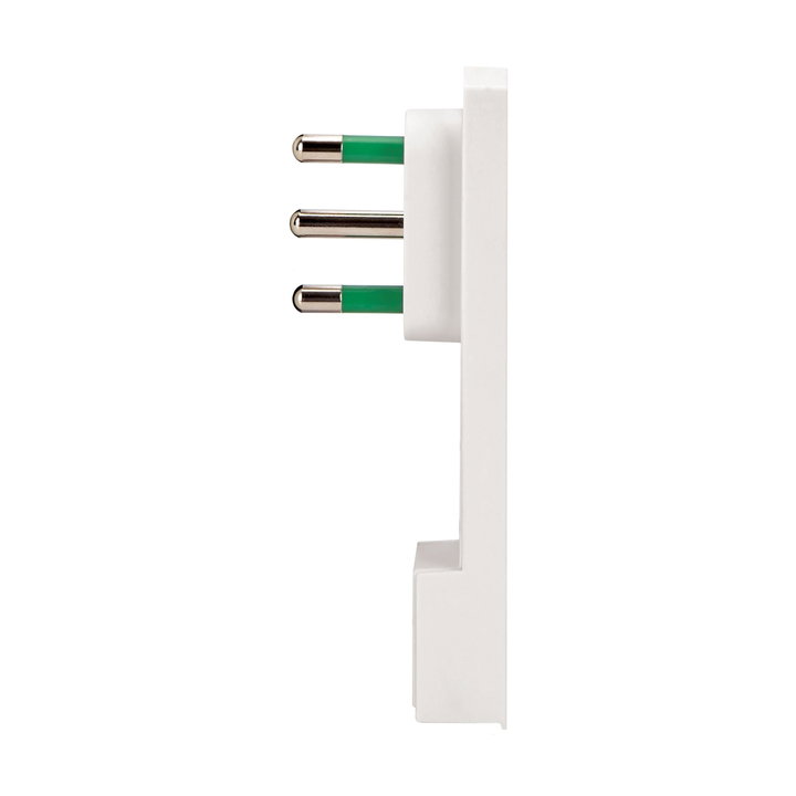 Spina Italiana 16A 2P+T Salvaspazio Super Sottile Smontabile Angolata Bianco - FME IPW-SP16-CL16W