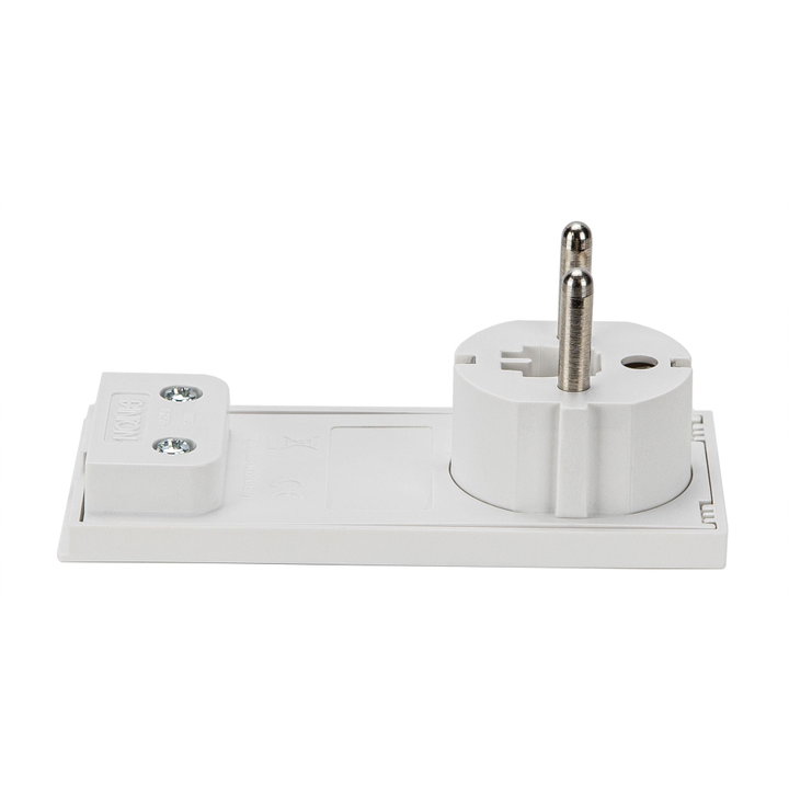 Spina Schuko 16A 2P+T Salvaspazio Super Sottile Smontabile Angolata Bianco - FME IPW-SP16-CL16WS
