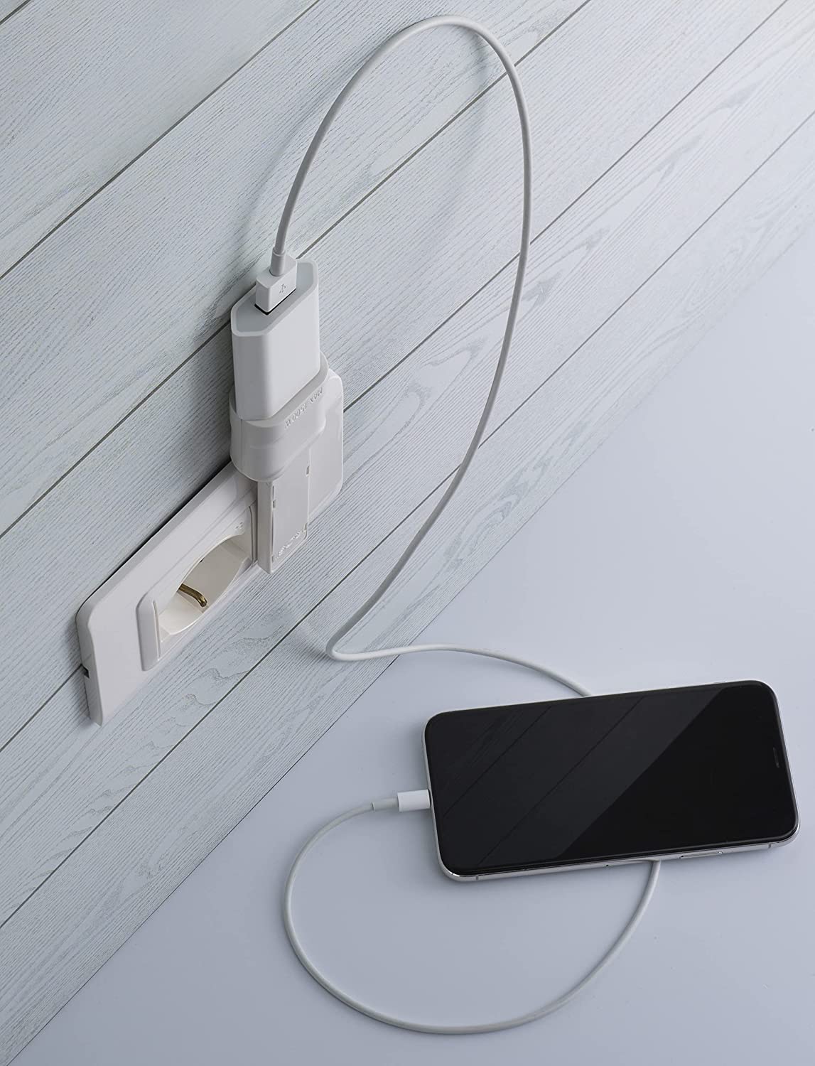Space Saving Adapter Extra Flat Spina-Price Italian 16 A Angle White - Rosi IPW-SP 16 -FLSW