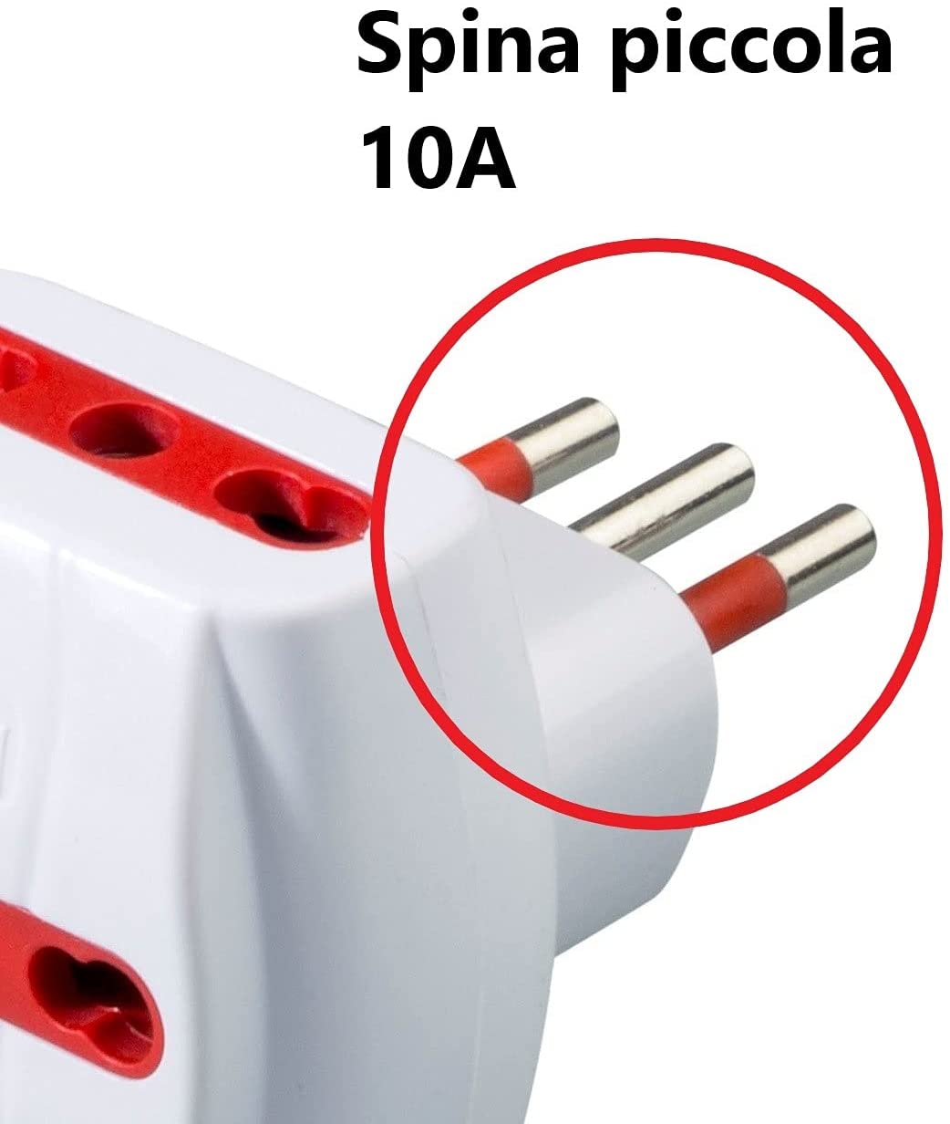 Adattatore Triplo Spina 2P+T Presa Bipasso 2P+T - Rosi IPW-TRP10-3BW