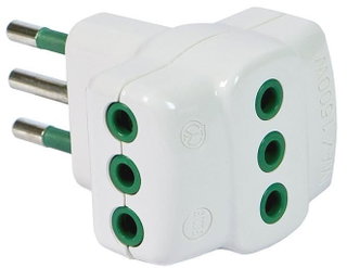 Triple Plug Adapter 2 P+T 2 P+T P+T 10 A - FME IPW-TRP 10