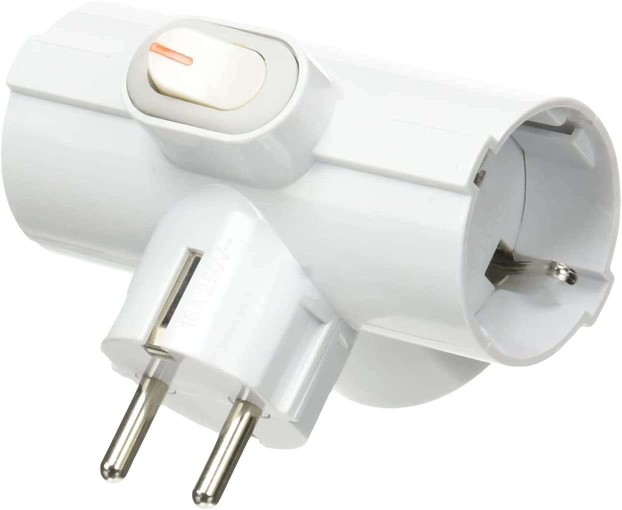 Adattatore Triplo Schuko Spina 2P+T 3 Prese 16A Bianco - FME IPW-TRP16-3S