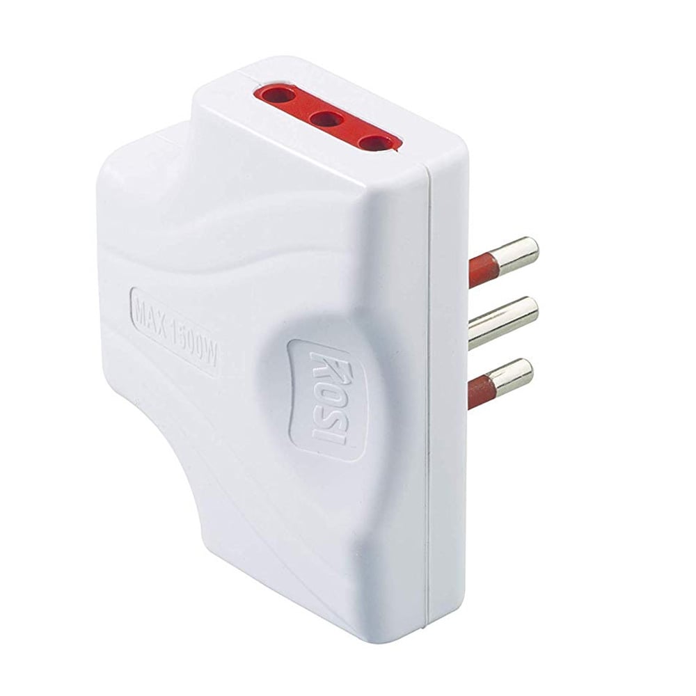 Triple adapter Extraplate 3 10 / 16 A 2 P+T White - Rosi IPW-TRP 16 -FLW