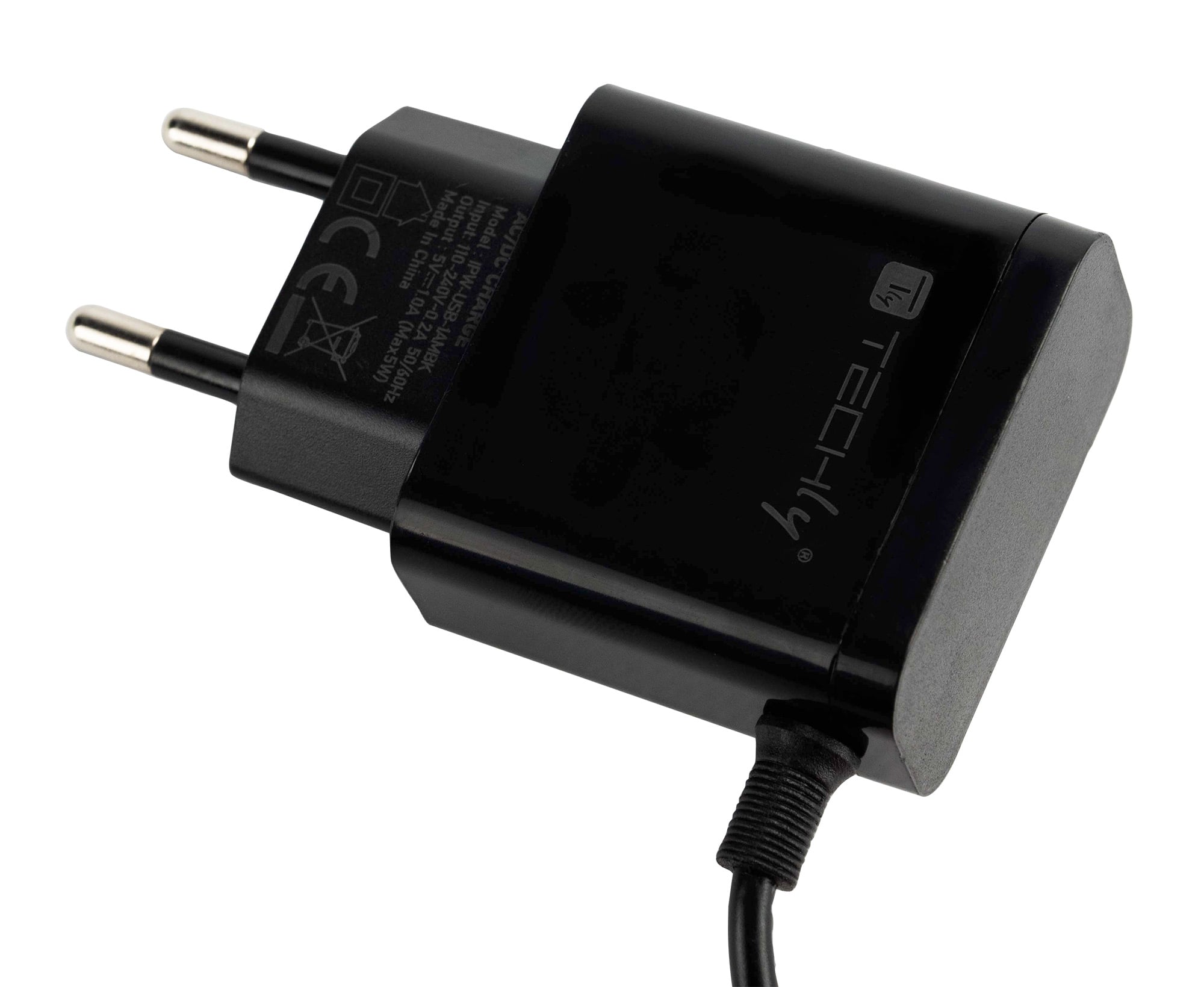 Caricabatterie Alimentatore Micro USB 5V 1A per Smartphone Tablet Nero - Techly IPW-USB-1AMBK