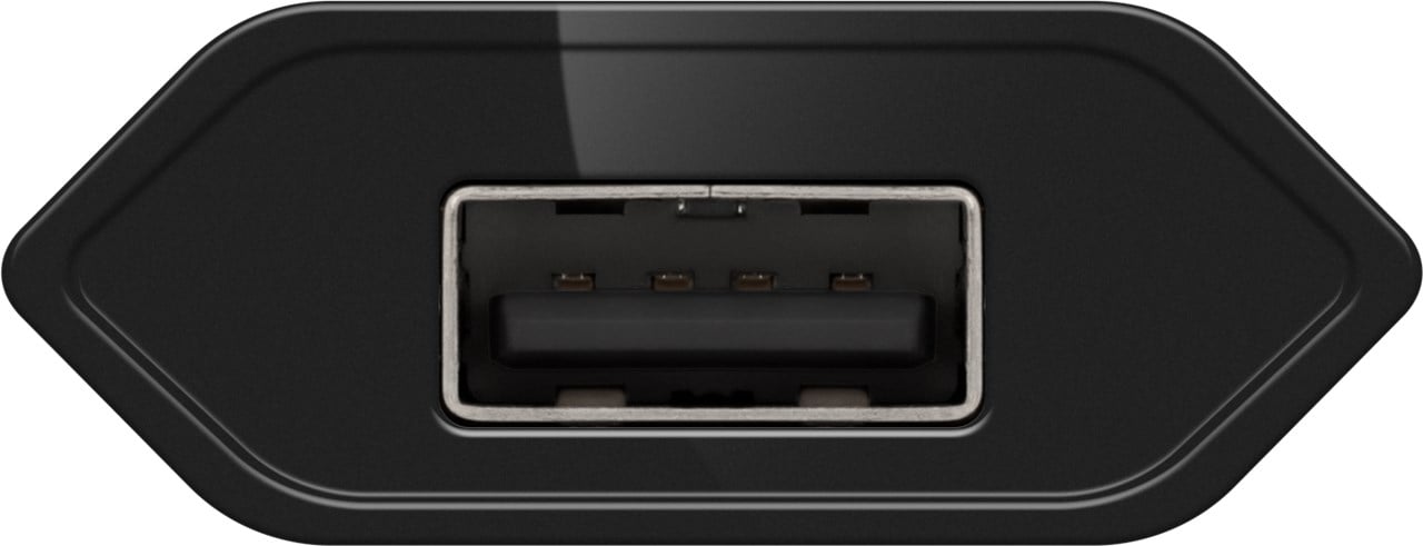 Caricatore USB 1A 5W Compatto Spina Europea Nero - Goobay IPW-USB-1AVB