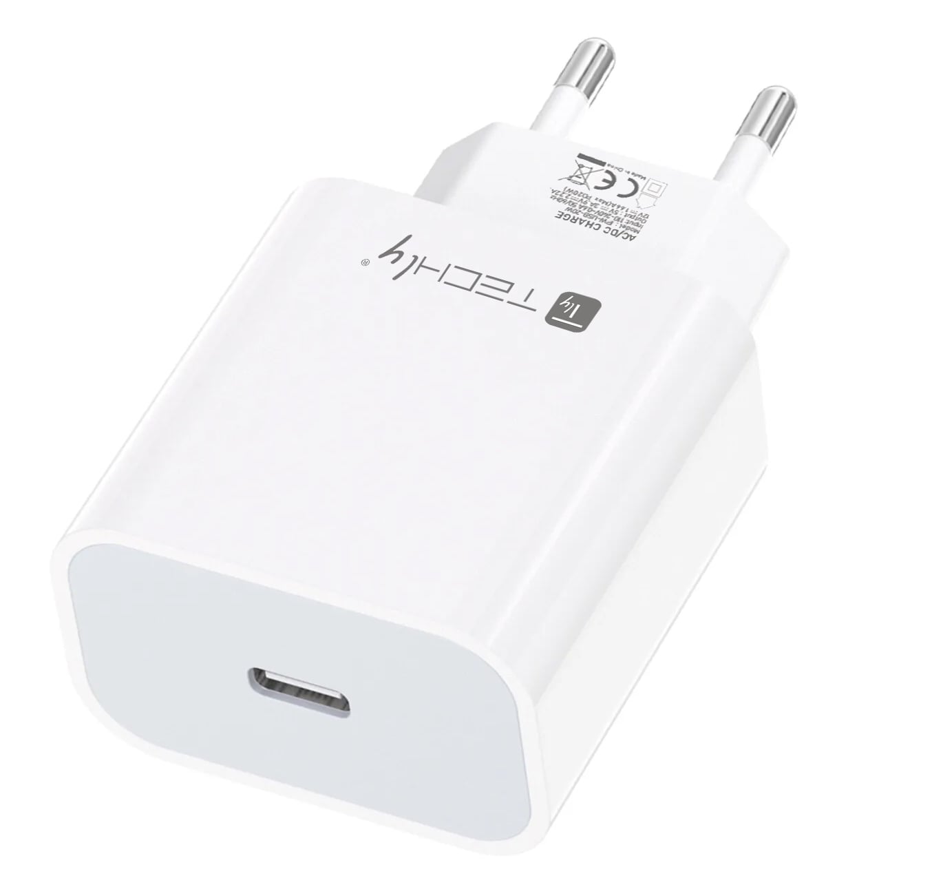 Caricatore Alimentatore USB-C™ da Muro 20W PD per Smartphone o Tablet - Techly IPW-USB-20W