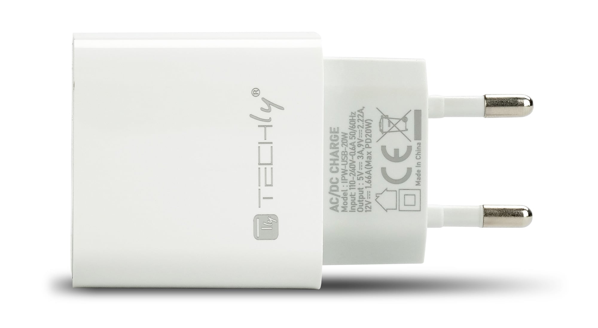 Caricatore Alimentatore USB-C™ da Muro 20W PD per Smartphone o Tablet - Techly IPW-USB-20W