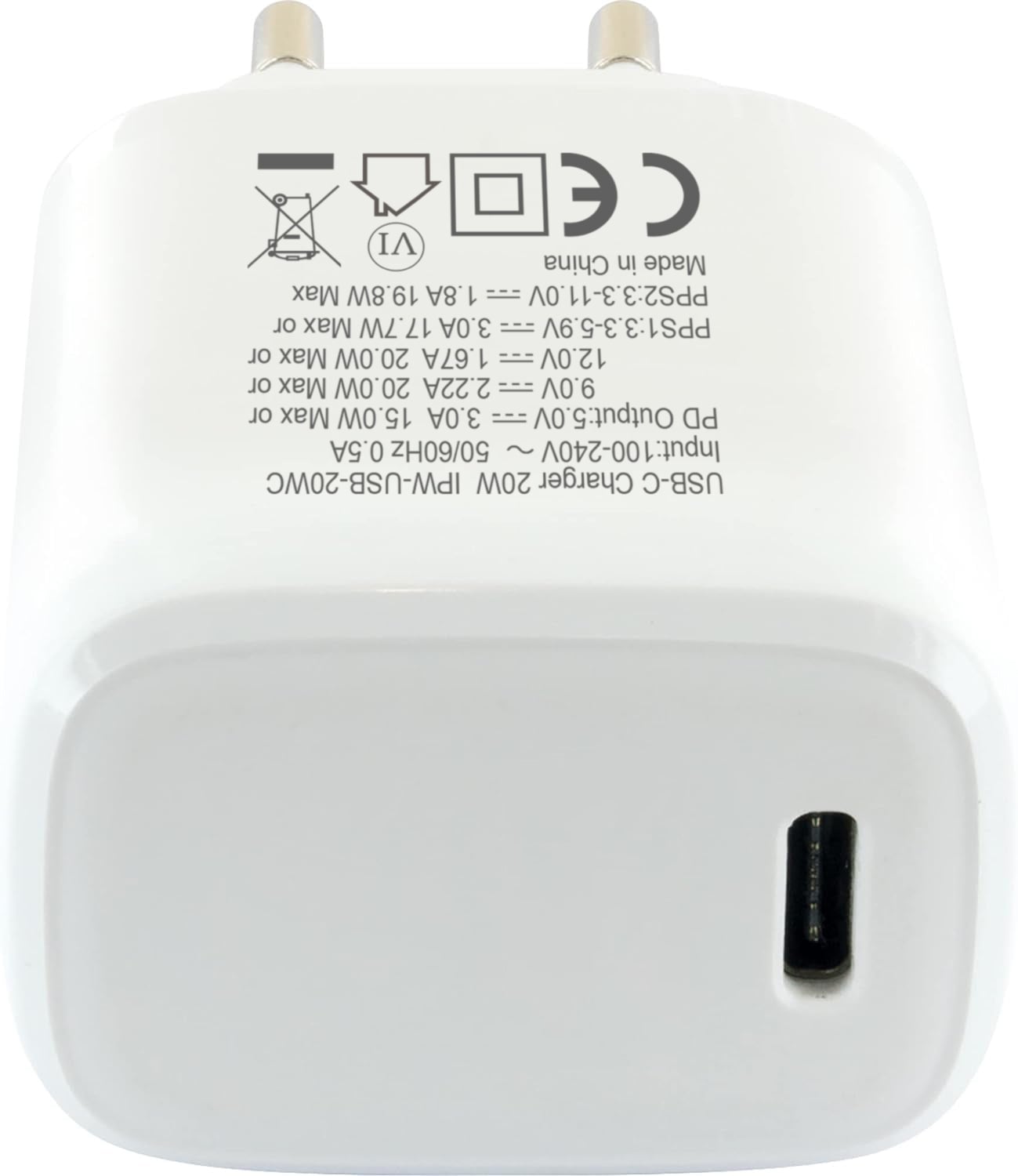 Caricatore Alimentatore GaN USB-C™ da Muro 20W - Techly IPW-USB-20WCG