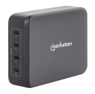 Stazione Ricarica USB-C PD 4 Porte GaN 240W - Manhattan IPW-USB-240W
