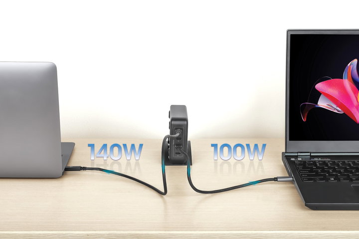 Stazione Ricarica USB-C PD 4 Porte GaN 240W - Manhattan IPW-USB-240W