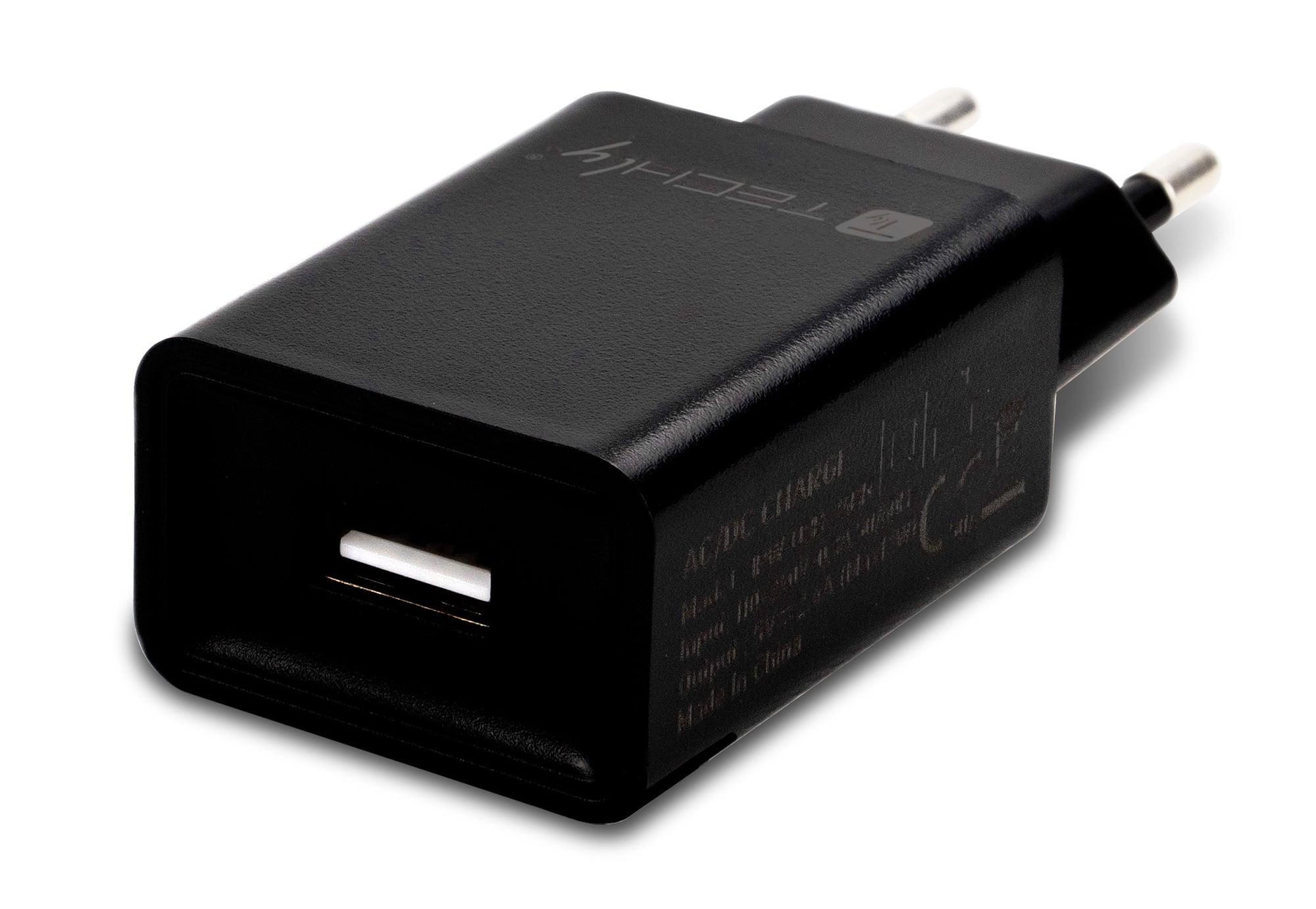 Caricatore Alimentatore USB-A da Muro 5V 2.4A per Smartphone o Tablet - Techly IPW-USB-24BK