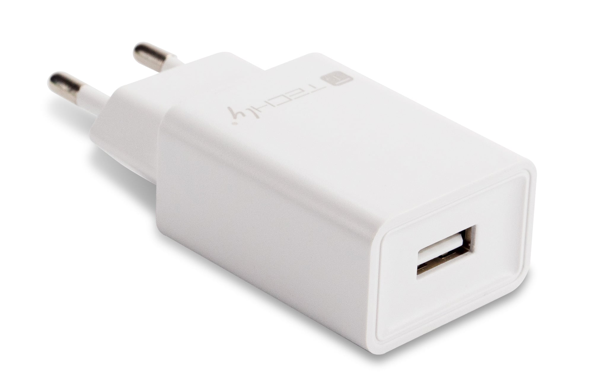 Caricatore Alimentatore USB-A da Muro 5V 2.4A per Smartphone o Tablet - Techly IPW-USB-24WH