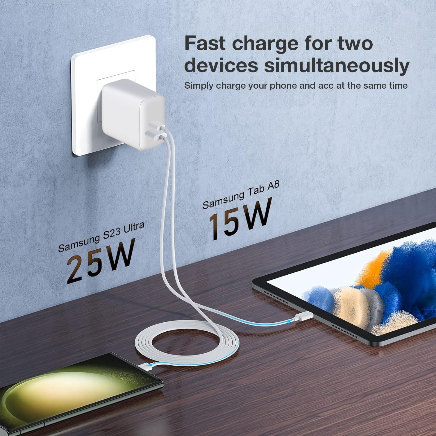 Caricatore Alimentatore 2 porte USB-C™ da Muro 35W - Techly IPW-USB-2C35W