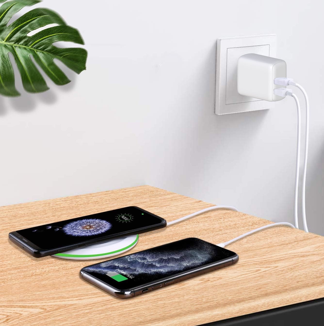 Caricatore Alimentatore 2 porte USB-C™ da Muro 35W - Techly IPW-USB-2C35W