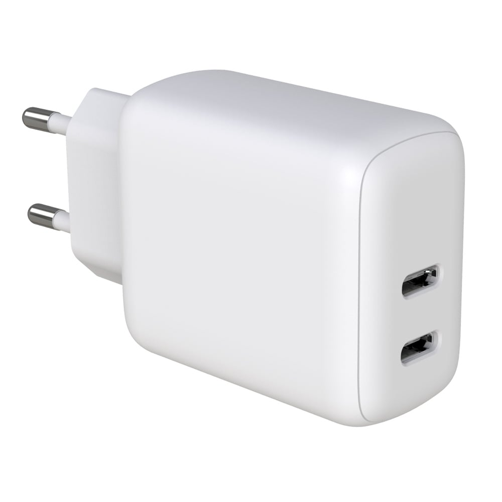Caricatore Alimentatore 2 porte USB-C™ da Muro 35W - Techly IPW-USB-2C35W