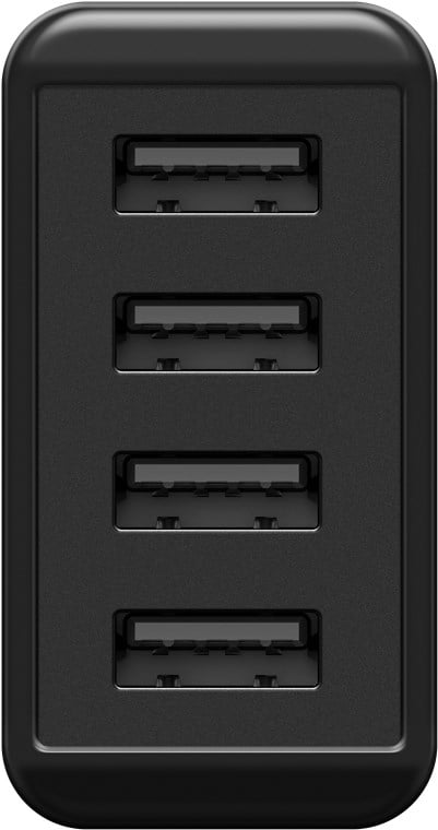 USB wall charger to 4 routes 30 W, black - Goobay IPW-USB- 4 PA 30 WB