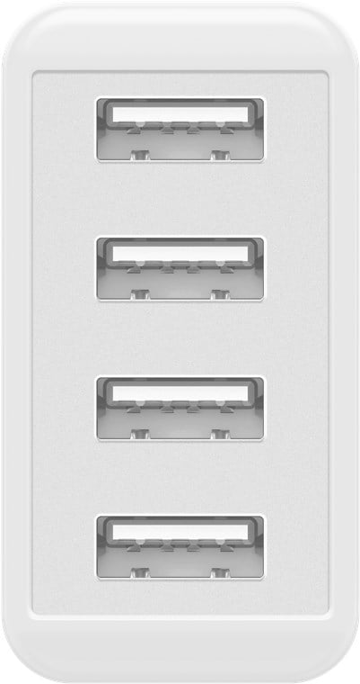USB wall charger to 4 routes 30 W, white - Goobay IPW-USB- 4 PA 30 WW