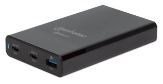 USB-C charging station PD 65 W 3 black doors - Manhattan IPW-USB- 65 W