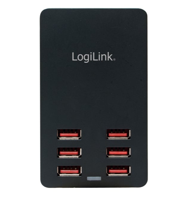 Caricatore da Tavolo a 6 porte USB 32W Nero - Logilink IPW-USB-6P32W