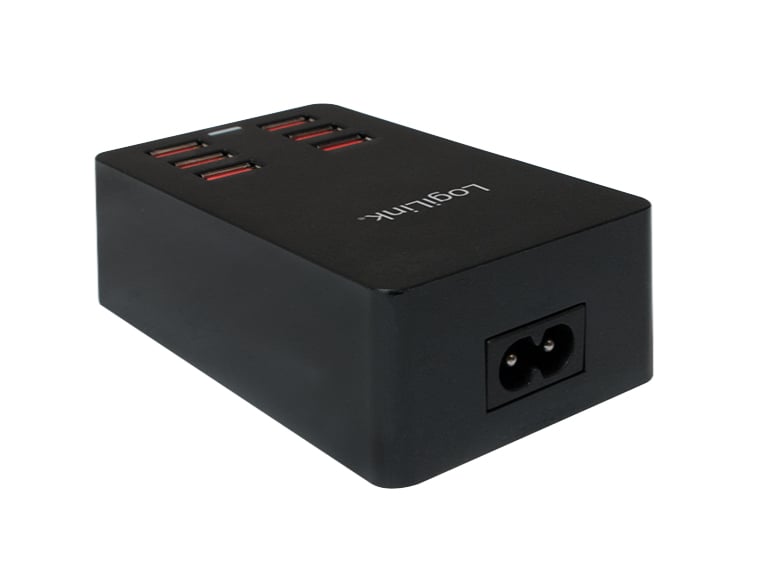 Caricatore da Tavolo a 6 porte USB 32W Nero - Logilink IPW-USB-6P32W