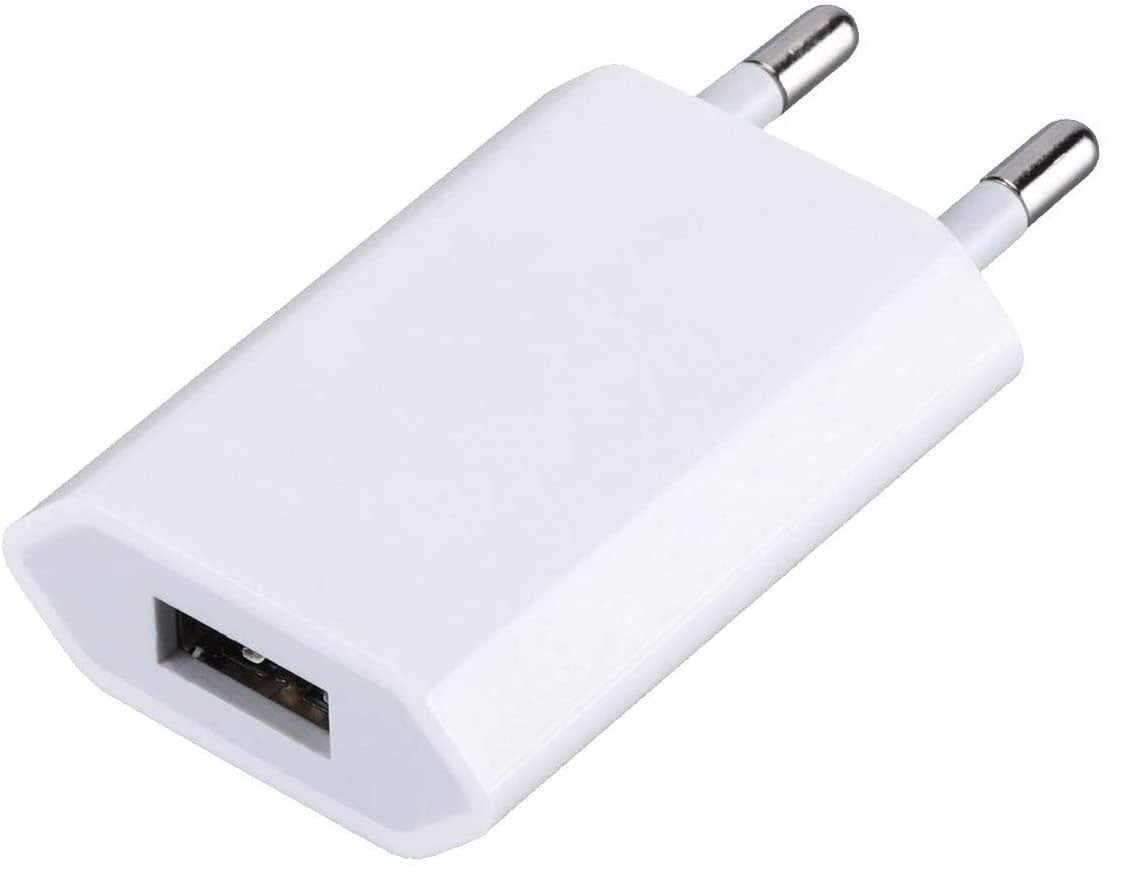USB 1 Compact white European plug charger - Techly IPW-USB-ECWW